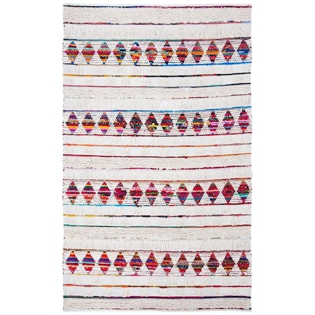 Safavieh 5 x 8 ft. Natura Rectangle Hand Loomed Area RugIvory & Red NAT657A-5